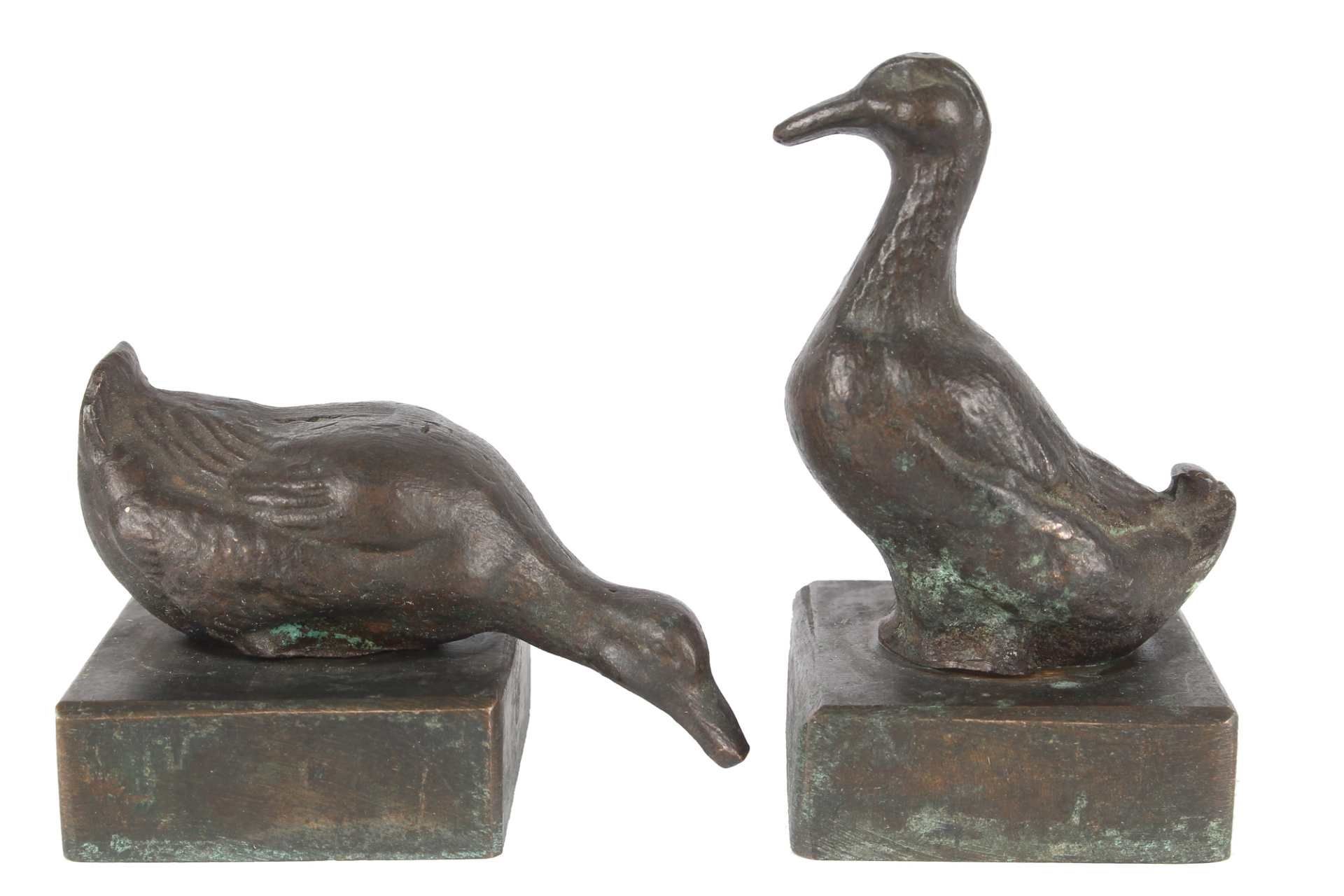 Bronzen - Entenpaar, pair of ducks,