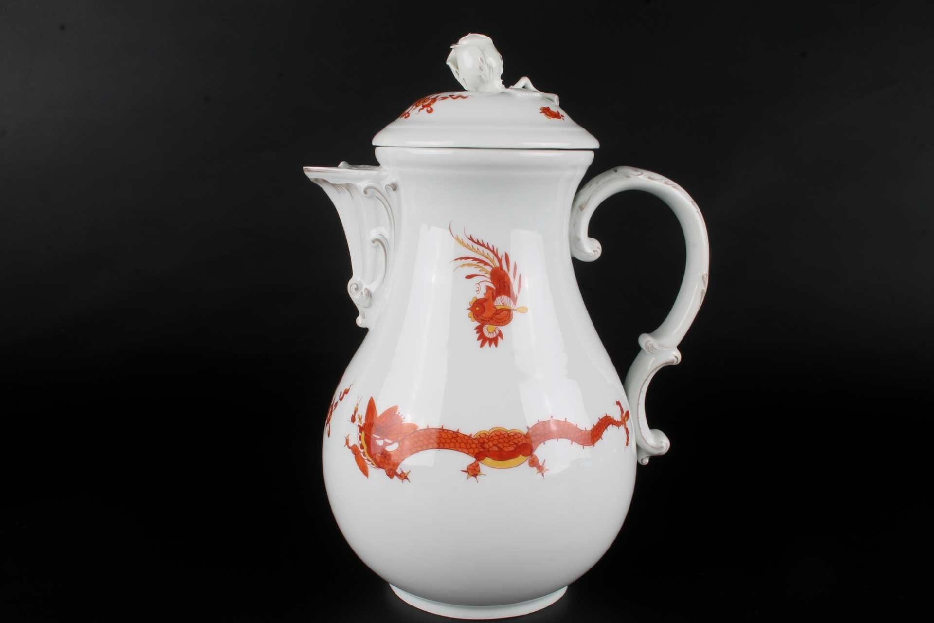 Meissen Roter Hofdrache Kaffeeservice für 8 Personen, coffee set for 8 pers., - Image 5 of 11