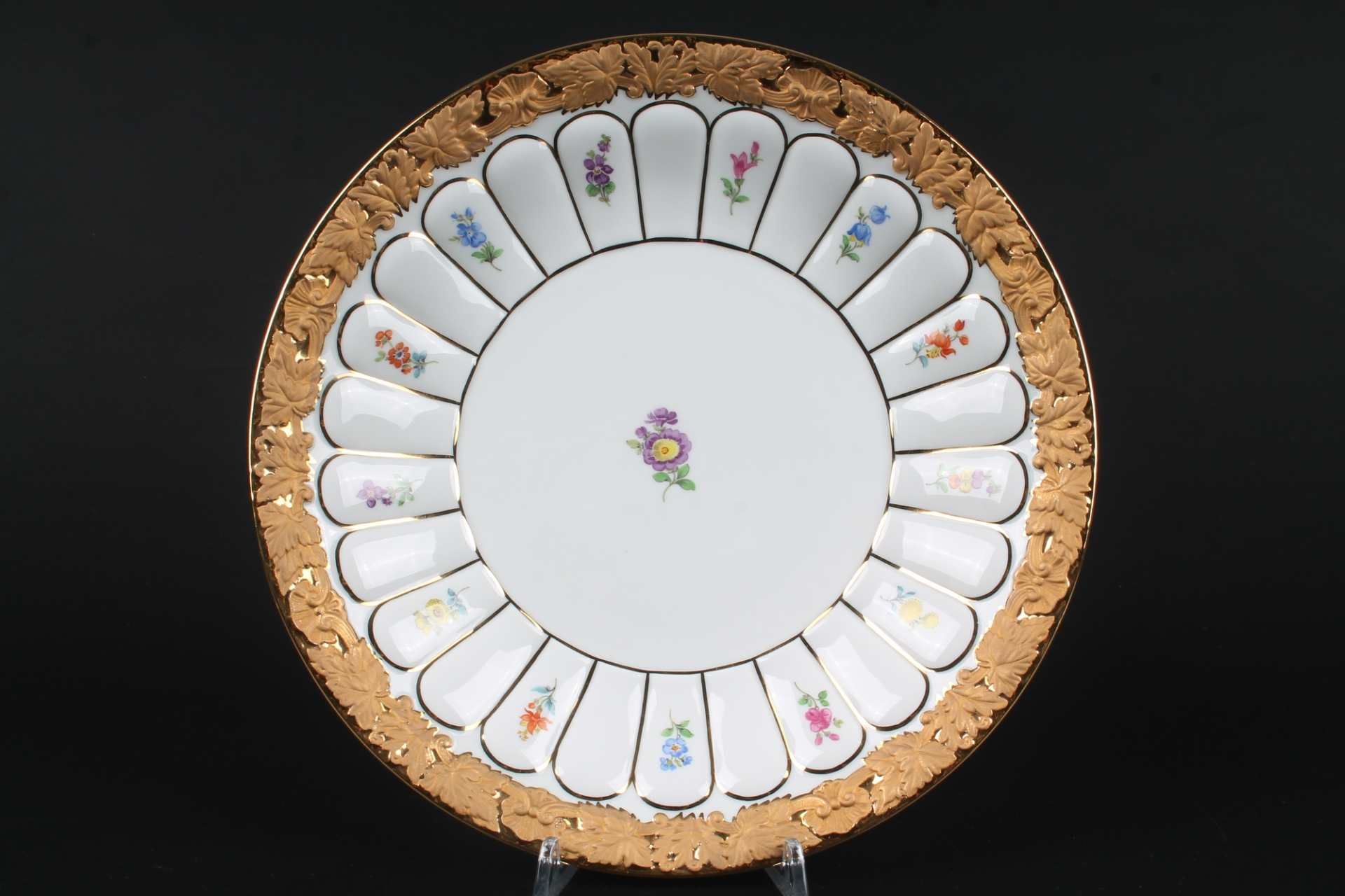 Meissen X-Form Streublümchen große Prunkschale, porcelain bowl,