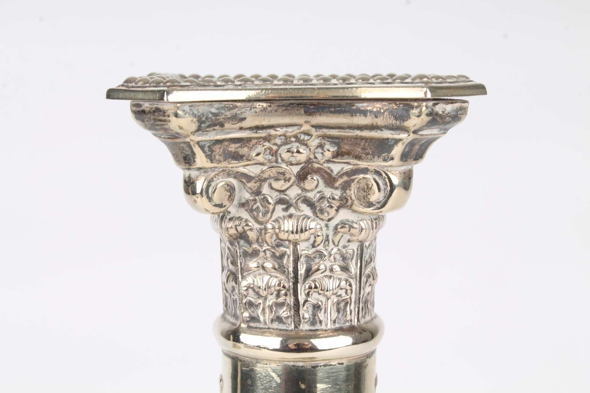 Silber Leuchterpaar, pair silver candlestands, - Image 6 of 8