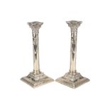 Silber Leuchterpaar, pair silver candlestands,