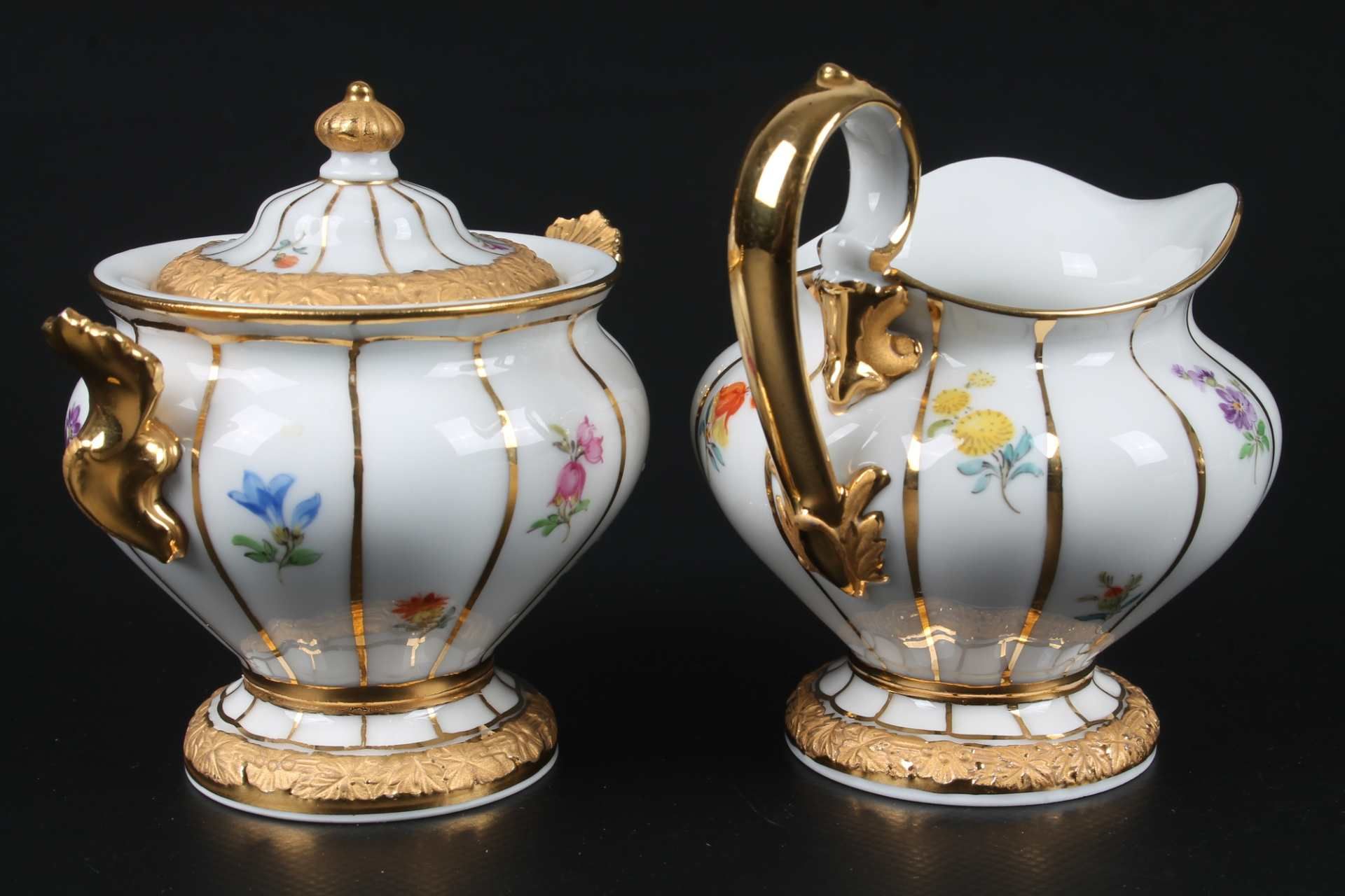 Meissen X-Form Streublümchen Kaffeekern, coffee set, - Image 8 of 11