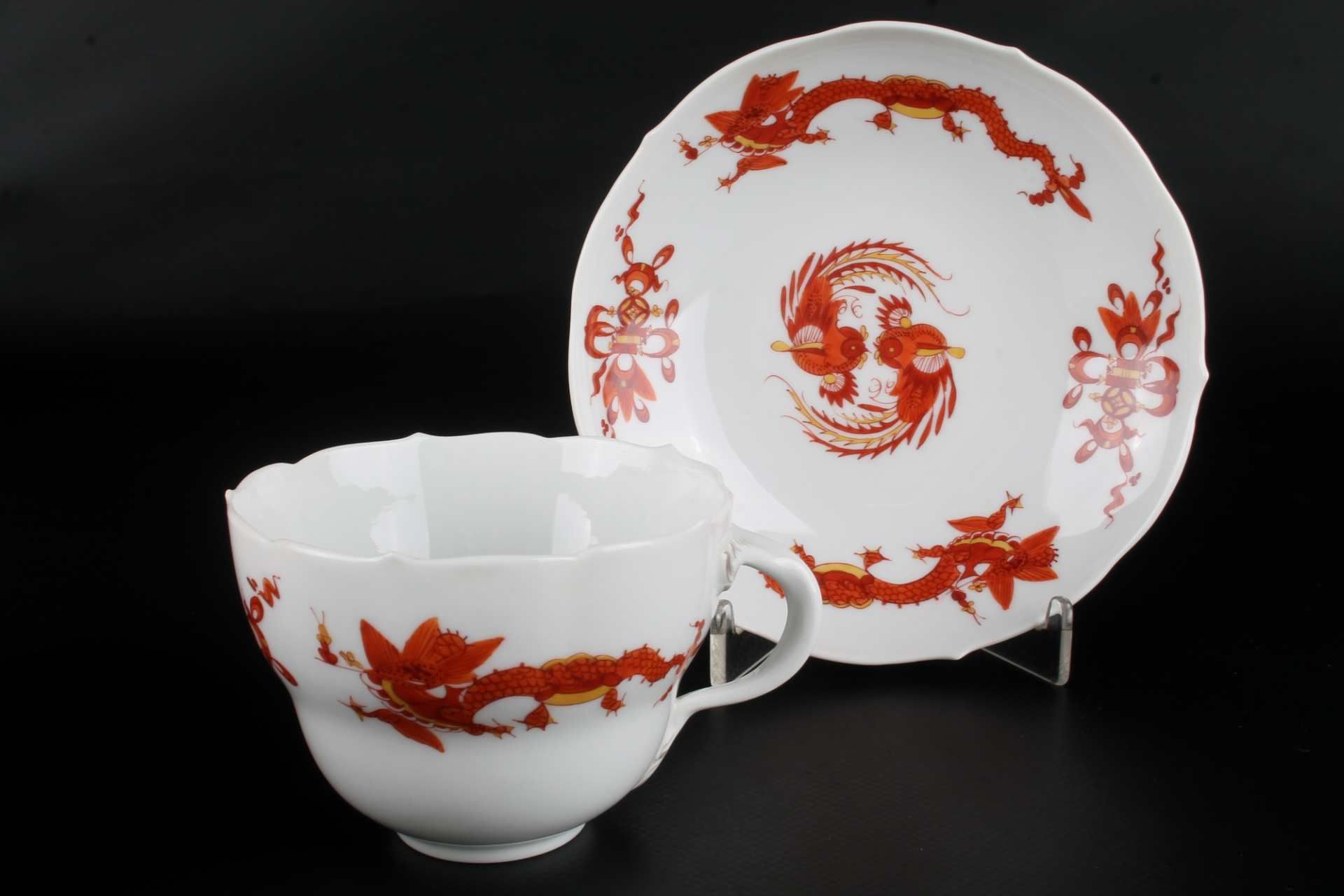 Meissen Roter Hofdrache Kaffeeservice für 8 Personen, coffee set for 8 pers., - Image 2 of 11