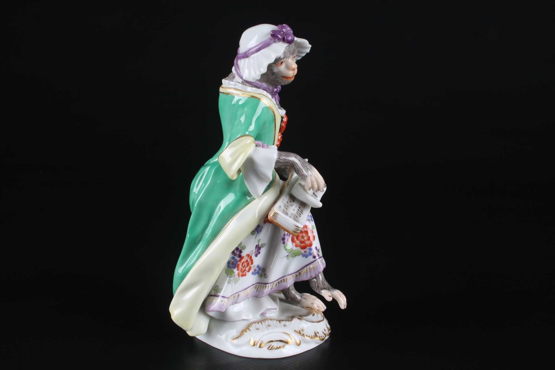 Meissen Sängerin aus der Affenkapelle, singer monkey chapel, - Bild 4 aus 6