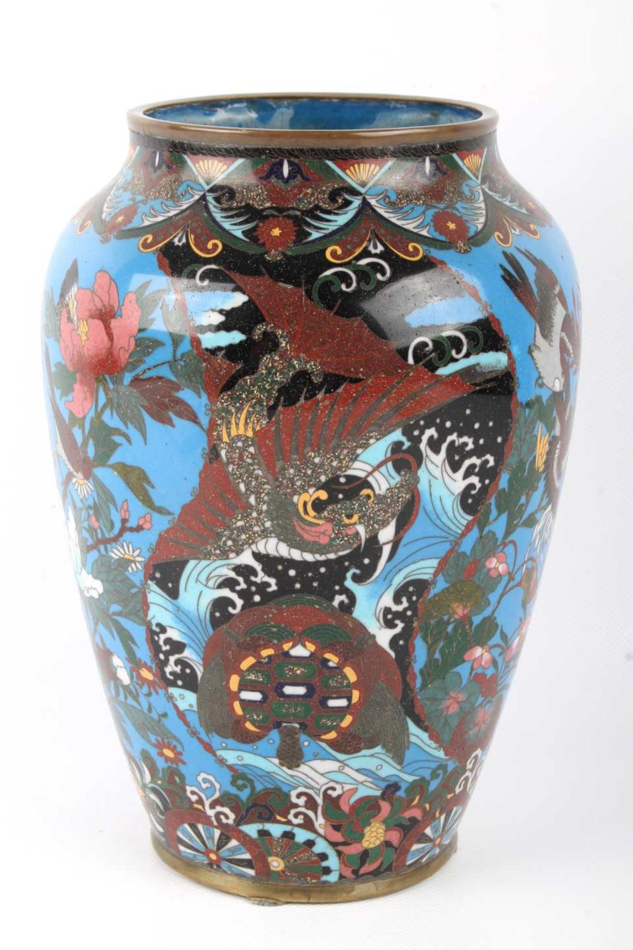 Cloisonne Vase, China 19. Jahrhundert, vase 19th century, - Bild 2 aus 3