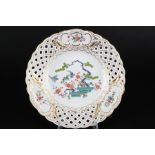 Meissen Indisches Astmuster Teller, cutwork plate,