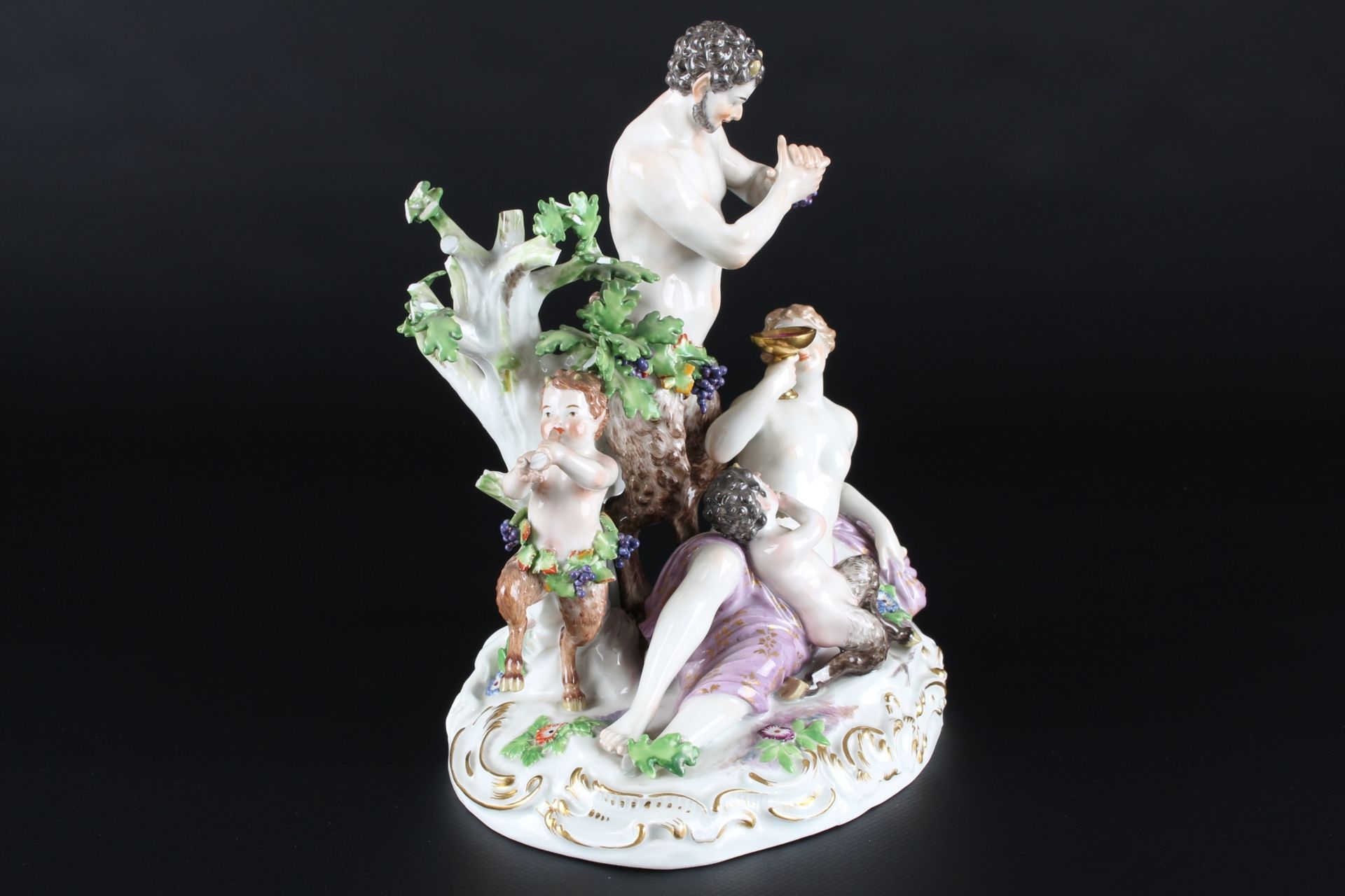 Meissen Figurengruppe Bacchant und Satyr, figure group bacchante & satyr, - Image 5 of 10