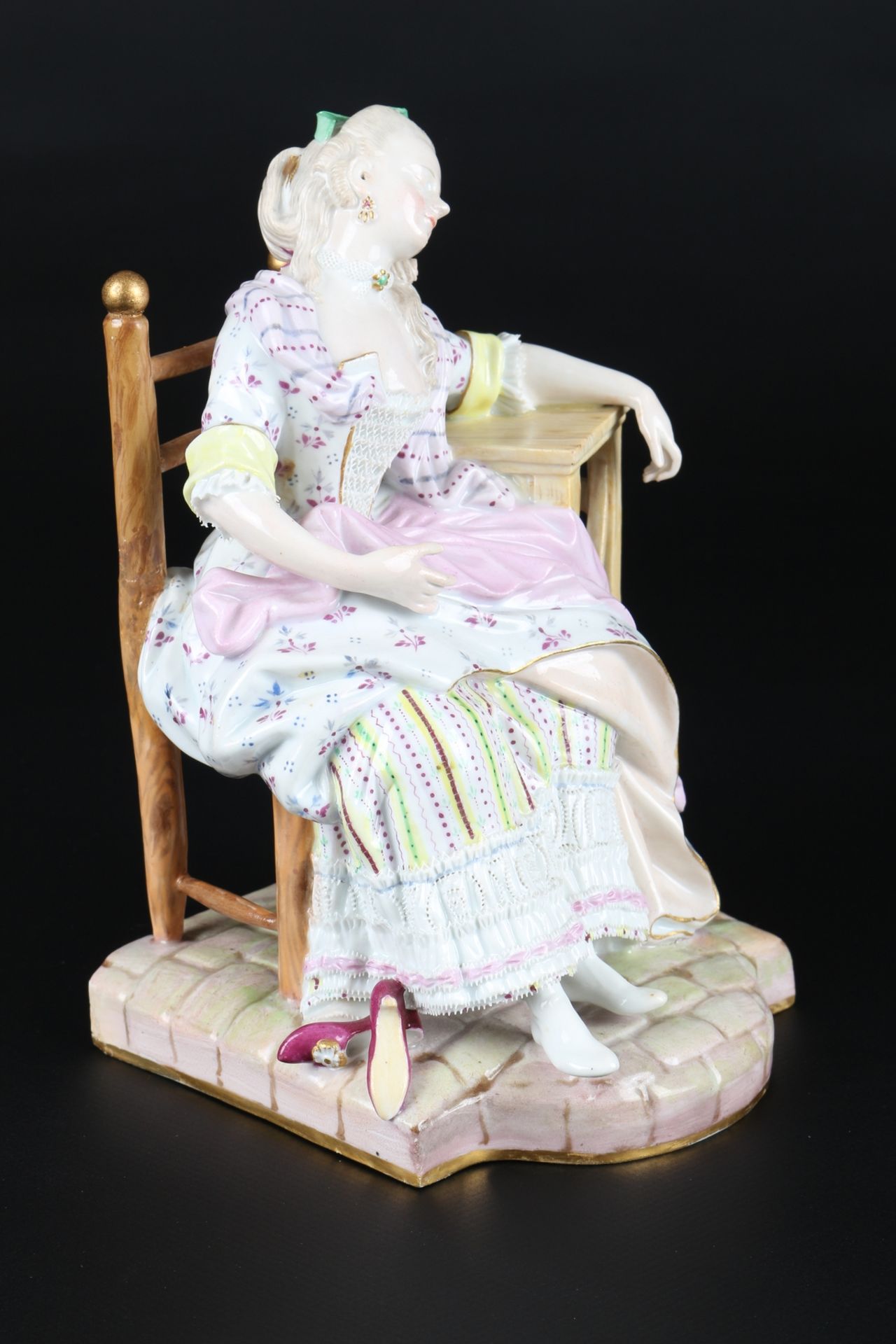 Meissen Die Schlafende, Louise le déserteur, girl sleeping in chair, - Image 2 of 7