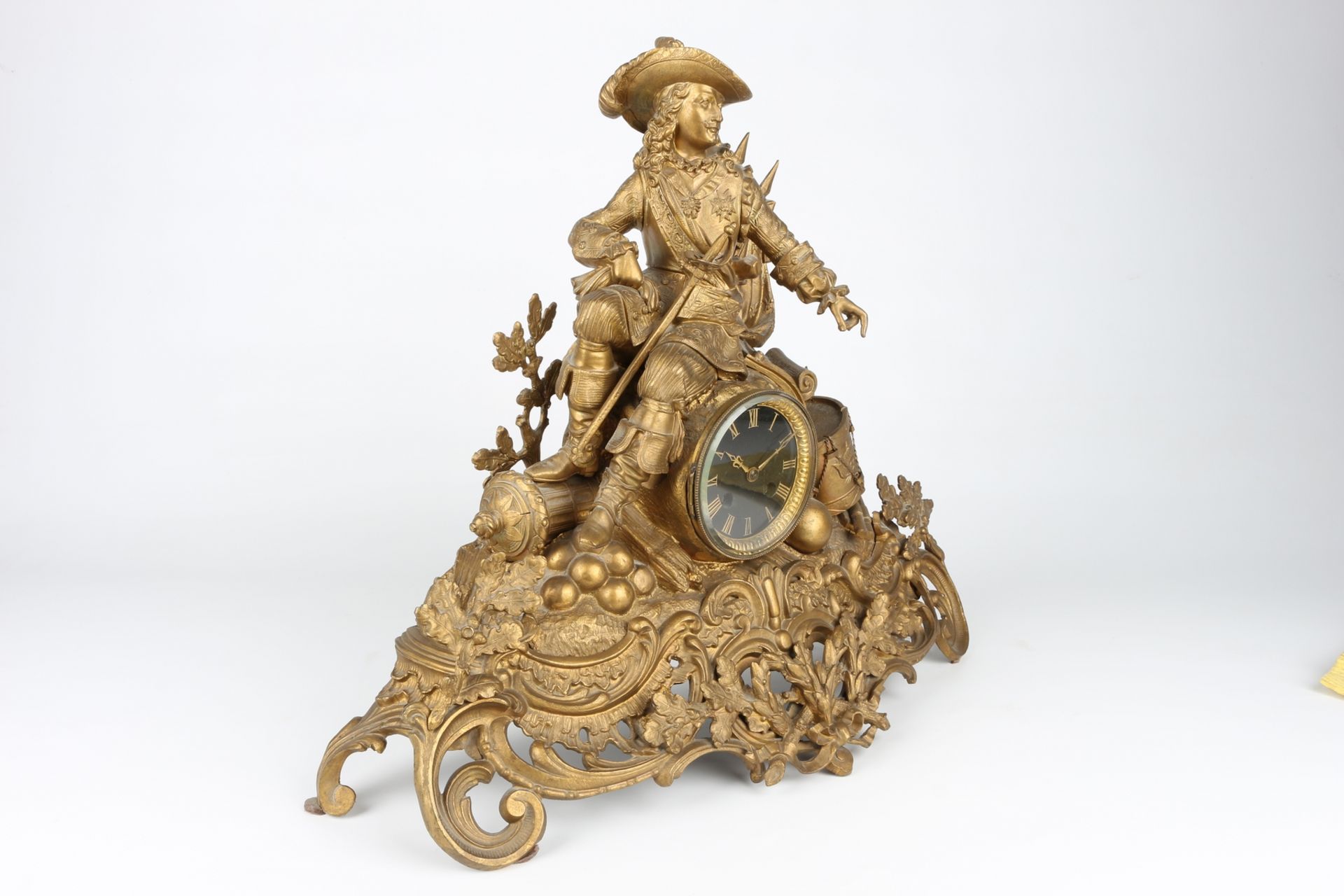 Große Figuren-Kaminuhr, Frankreich um 1900, french mantel clock ca. 1900, - Image 2 of 5