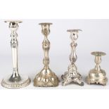 800 - 925 Silber Konvolut von 4 Kerzenleuchter, silver candlesticks lot,