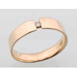 585 Gold Spannring mit Brillanten, 14K gold ring with diamond,