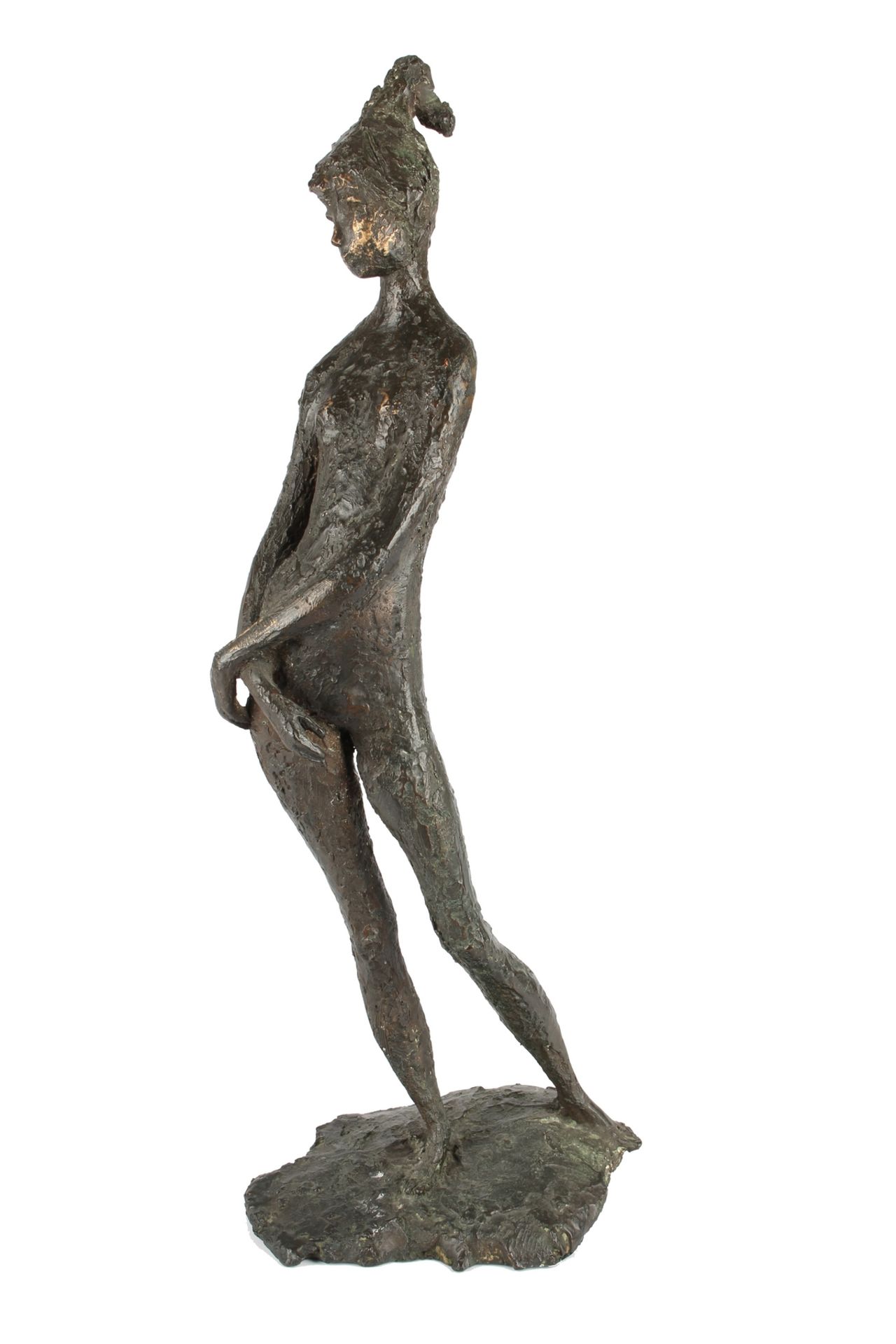 Clemens Pasch (1910-1985) Bronze stehende junge Frau, female nude act,