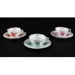 Meissen Indische Malerei 3 Tassen, small cups,