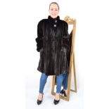 Blackglama Swinger Mantel, knielang Gr. 48, high quality Blackglama swinger coat, knee length,