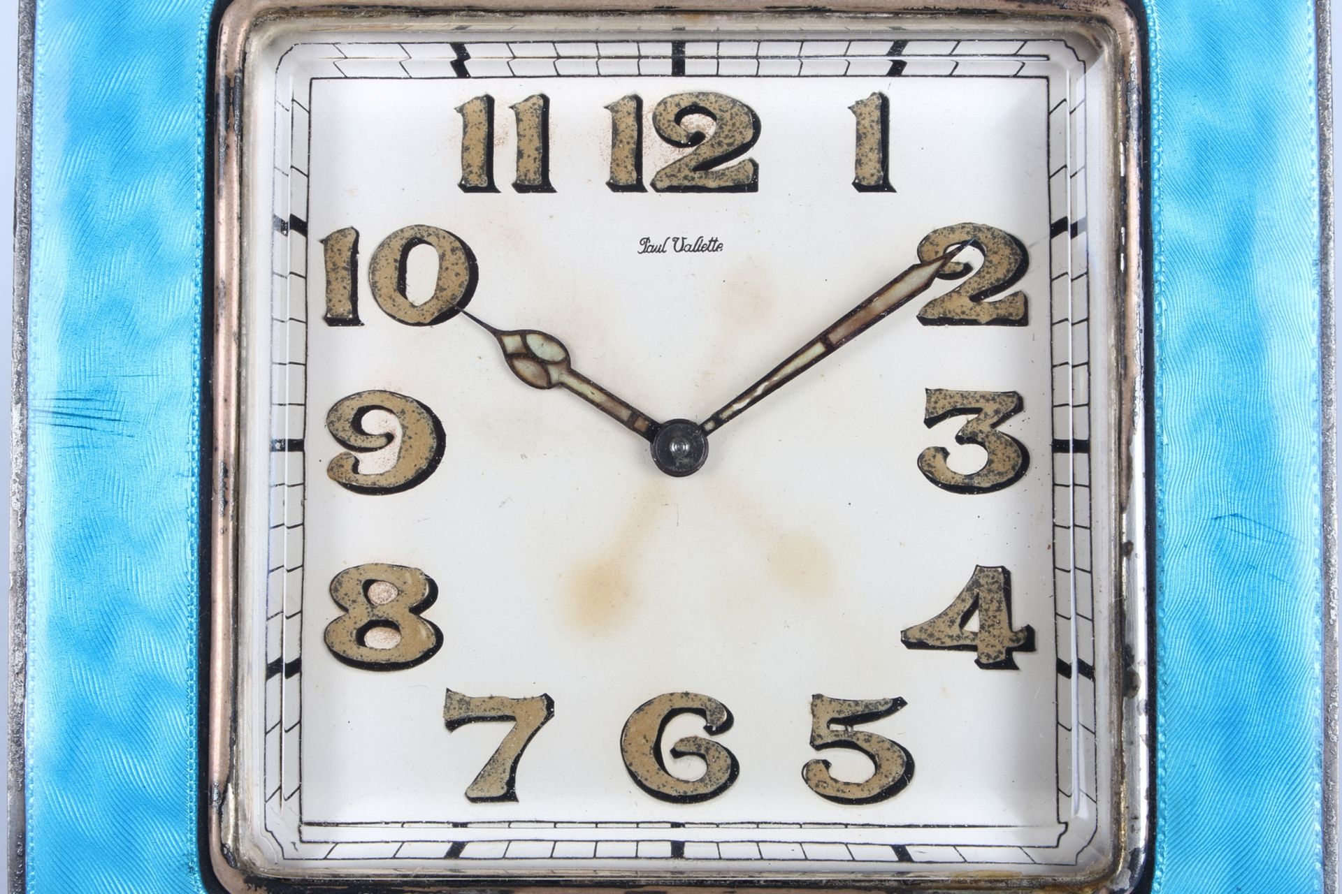 Paul Vallette Silber Reiseuhr, sterling silver travel clock, - Image 4 of 7