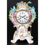 Meissen Tischuhr 18. Jahrhundert, porcelain clock 19th century,