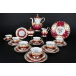 Meissen B-Form Mokka Kaffeeservice für 7 Personen, coffee cups,