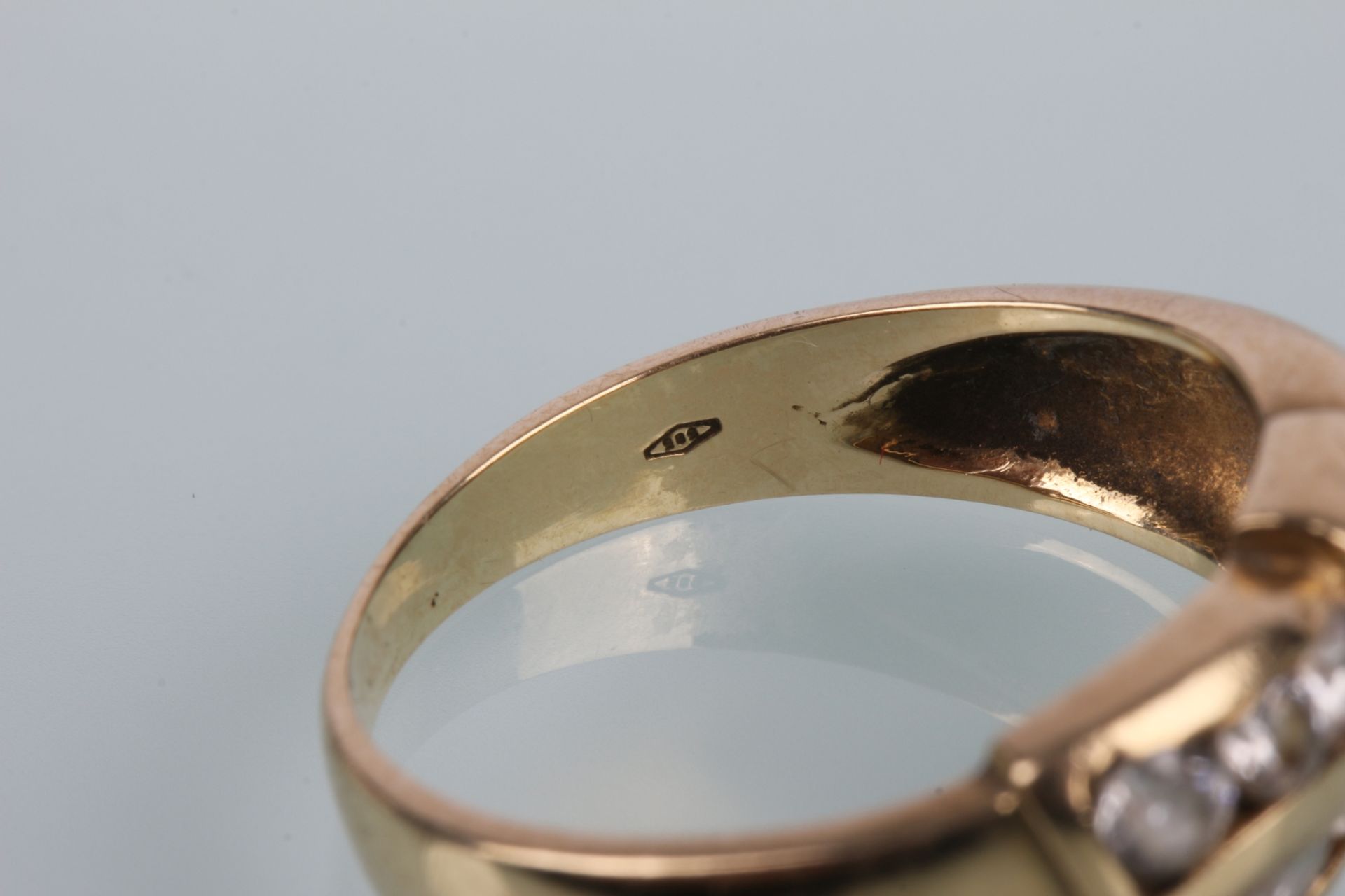585 Gold Ring mit Brillanten und Smaragden, gold diamond ring, - Bild 5 aus 5