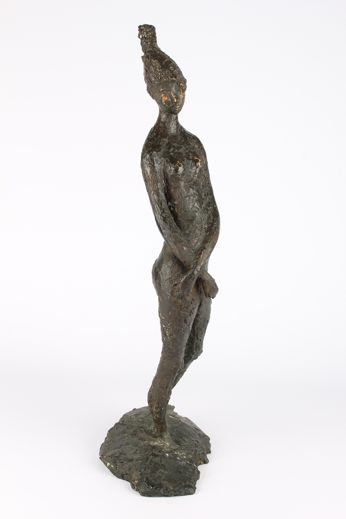 Clemens Pasch (1910-1985) Bronze stehende junge Frau, female nude act, - Image 5 of 7