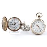 Jugendstil 2 Silber Taschenuhren, art nouveau silver pocket watches,