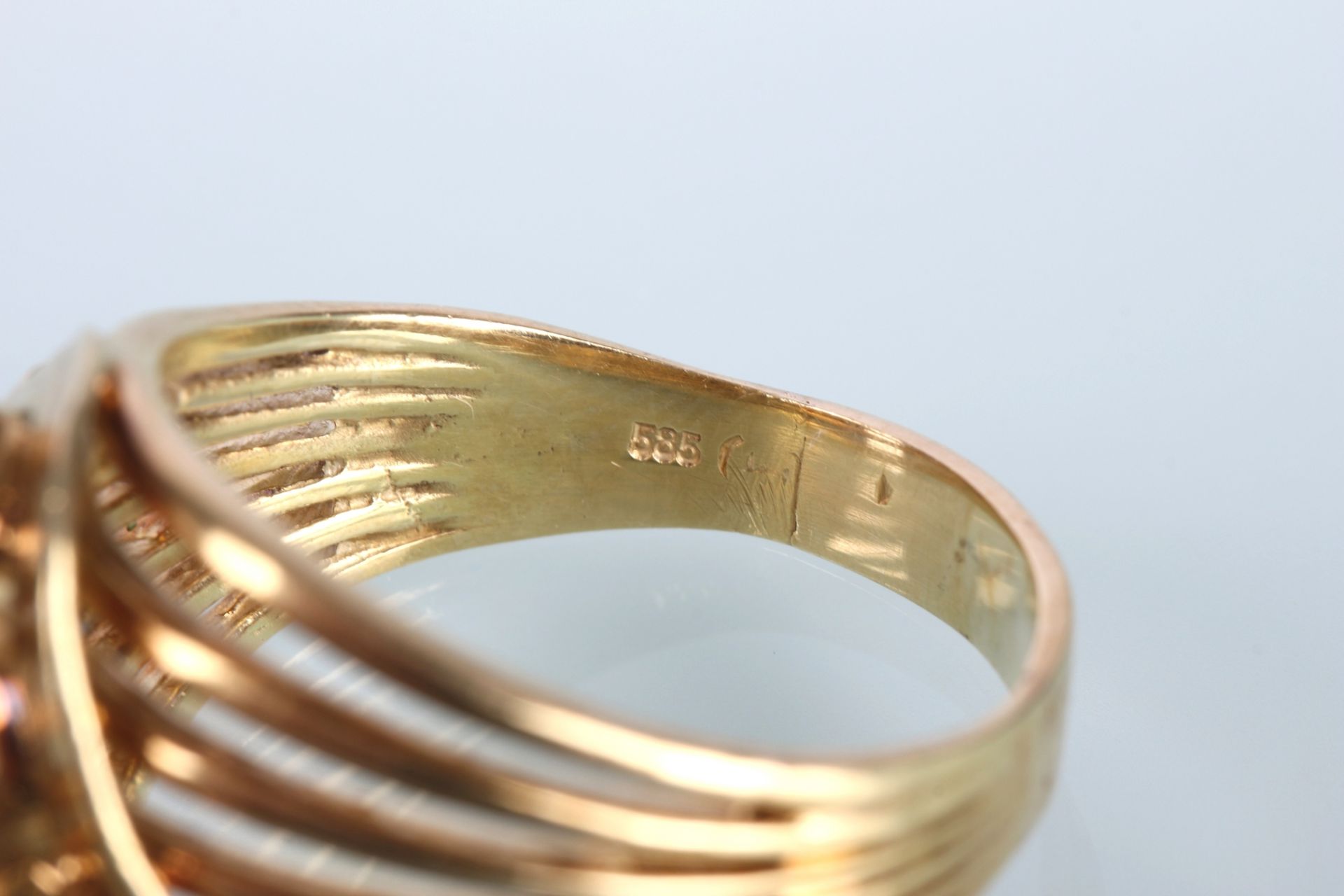 Massiver 585 Gold Ring, 14K gold ring, - Bild 4 aus 4