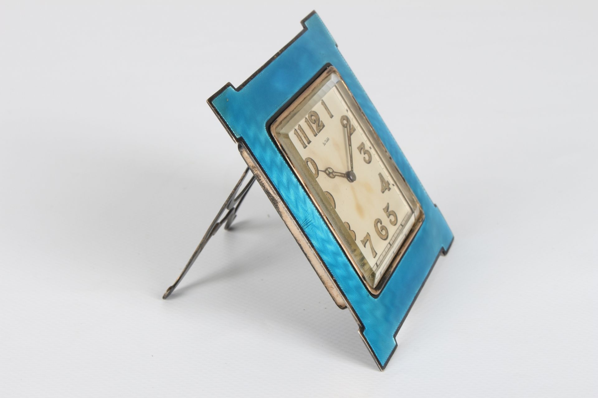 Paul Vallette Silber Reiseuhr, sterling silver travel clock, - Image 3 of 7