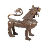 Bronze riesiger Wachterlöwe, bronze foo dog,