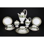 Meissen Weinlaub Gold Schwanenhals - Kaffeeservice, coffee service,