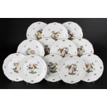 Herend Rothschild 12 Speiseteller, dining plates,