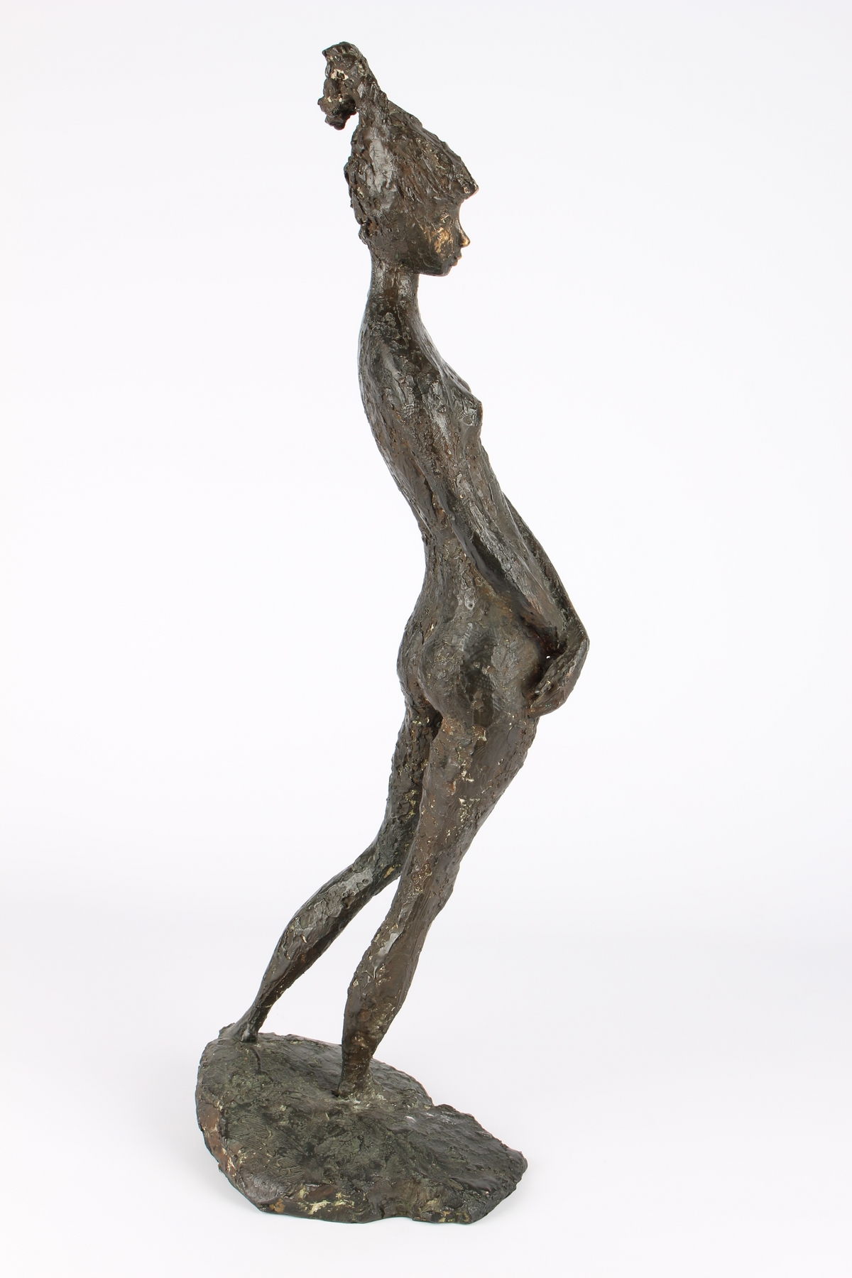 Clemens Pasch (1910-1985) Bronze stehende junge Frau, female nude act, - Image 4 of 7