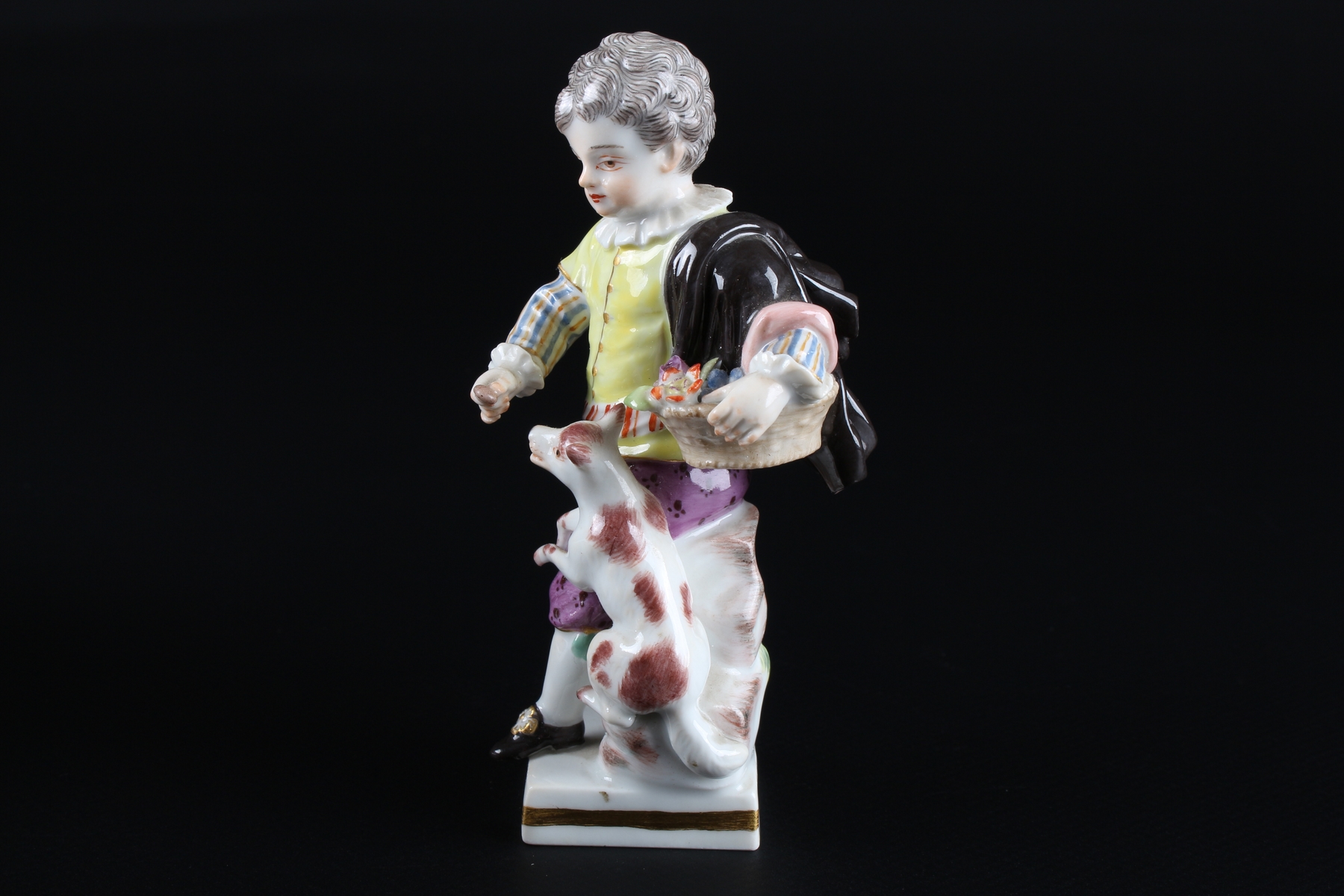 Meissen Gärtnerkind mit Hund, gardeners child with dog, - Image 2 of 7