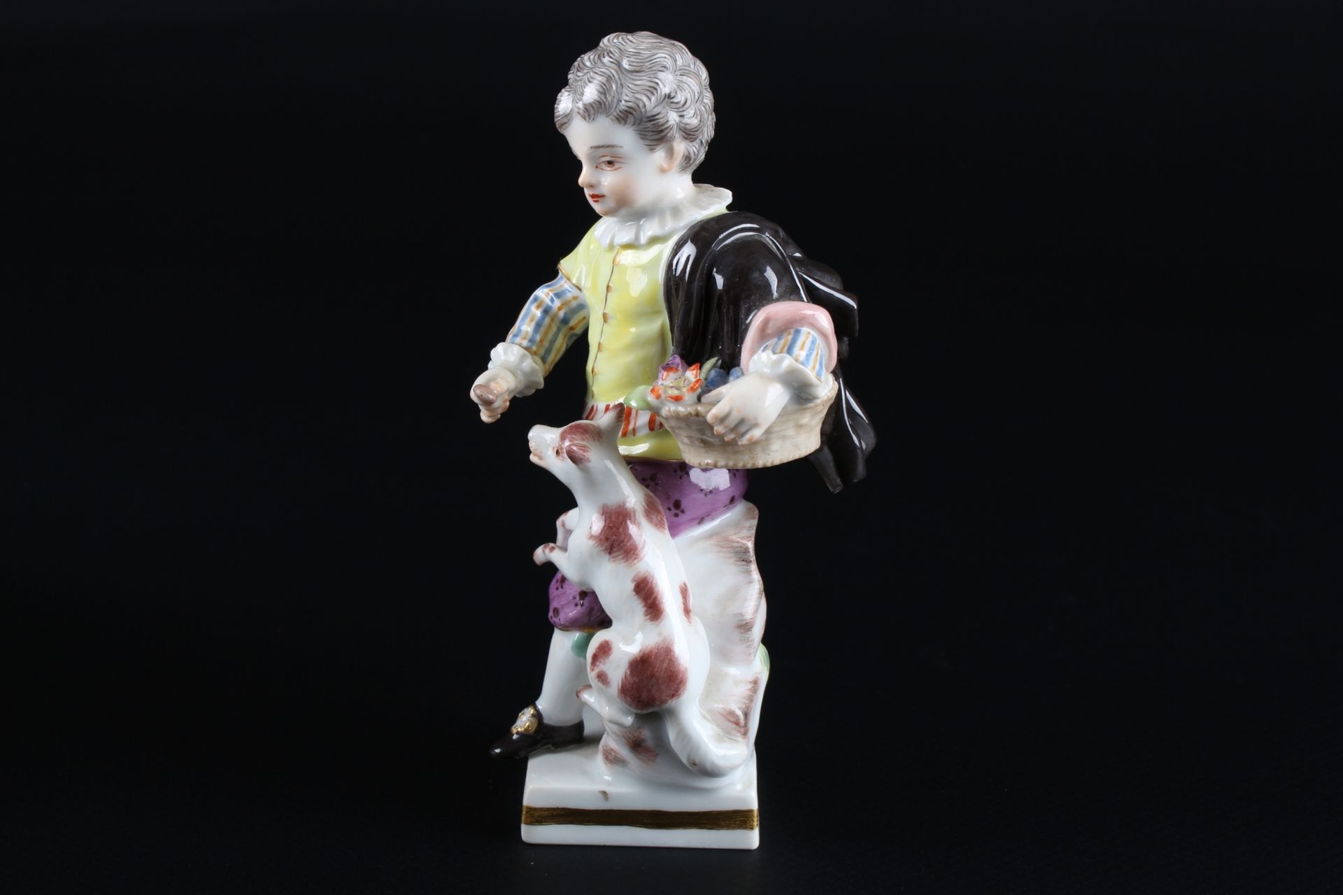 Meissen Gärtnerkind mit Hund, gardeners child with dog, - Image 2 of 7