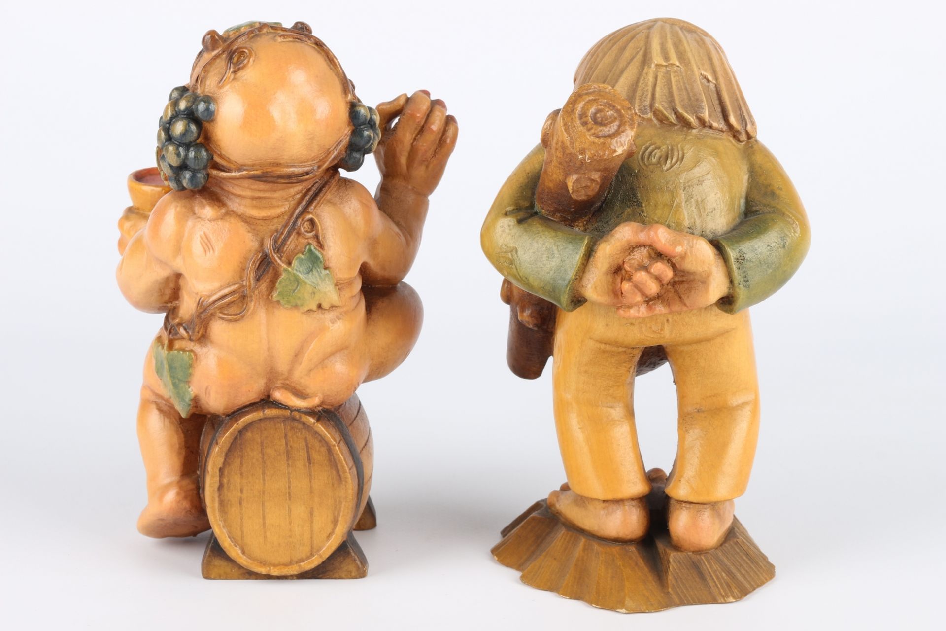 Anri Italy, 2 Holzfiguren, anri 2 wood carving sculpures, - Image 4 of 5