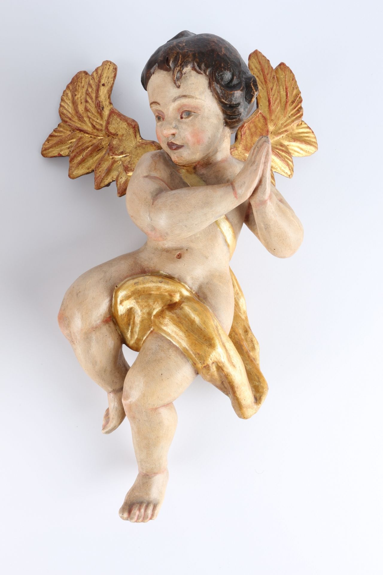 Großer Holz Cherub - Engel und 2 Putten, large wooden cherub - angels and 2 putti, - Image 4 of 5