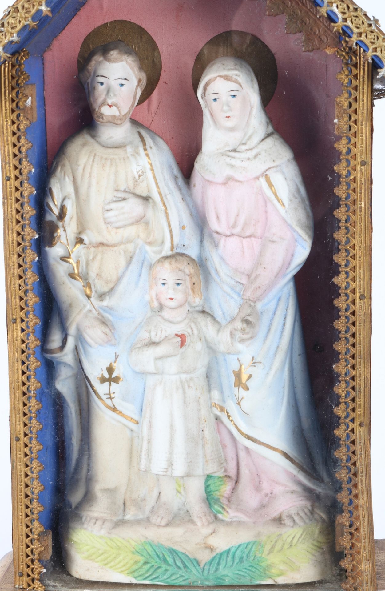 Diorama Spieluhr um 1920, Heilige Familie mit Weihnachtsliedern, music box, holy family, - Image 4 of 5