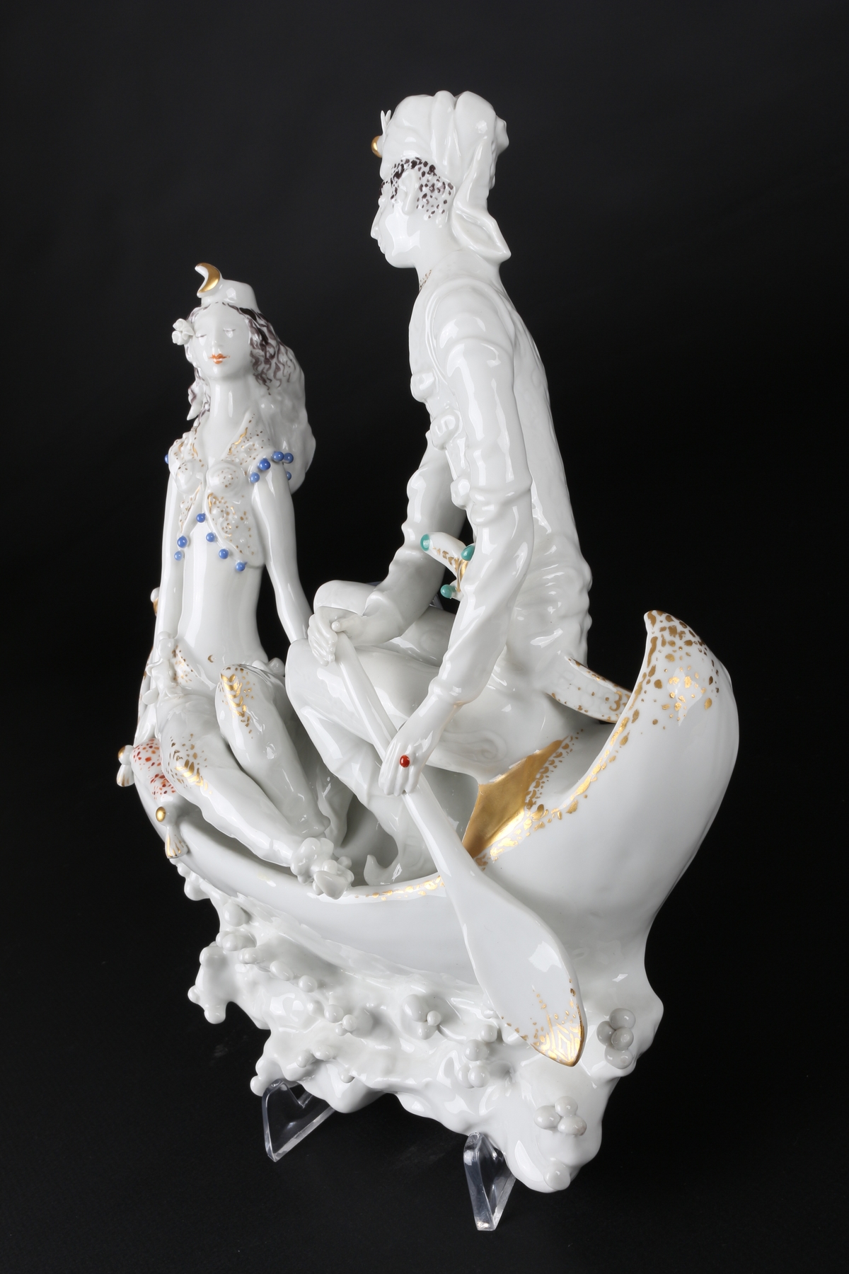 Meissen Figurengruppe Gondel aus 1001 Nacht, gondola arabian nights, - Image 5 of 6