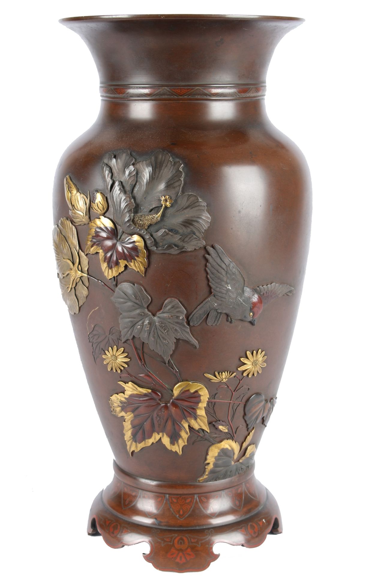 Japan Bronze Vase, Meiji-Period (1868-1912) japanese vase,