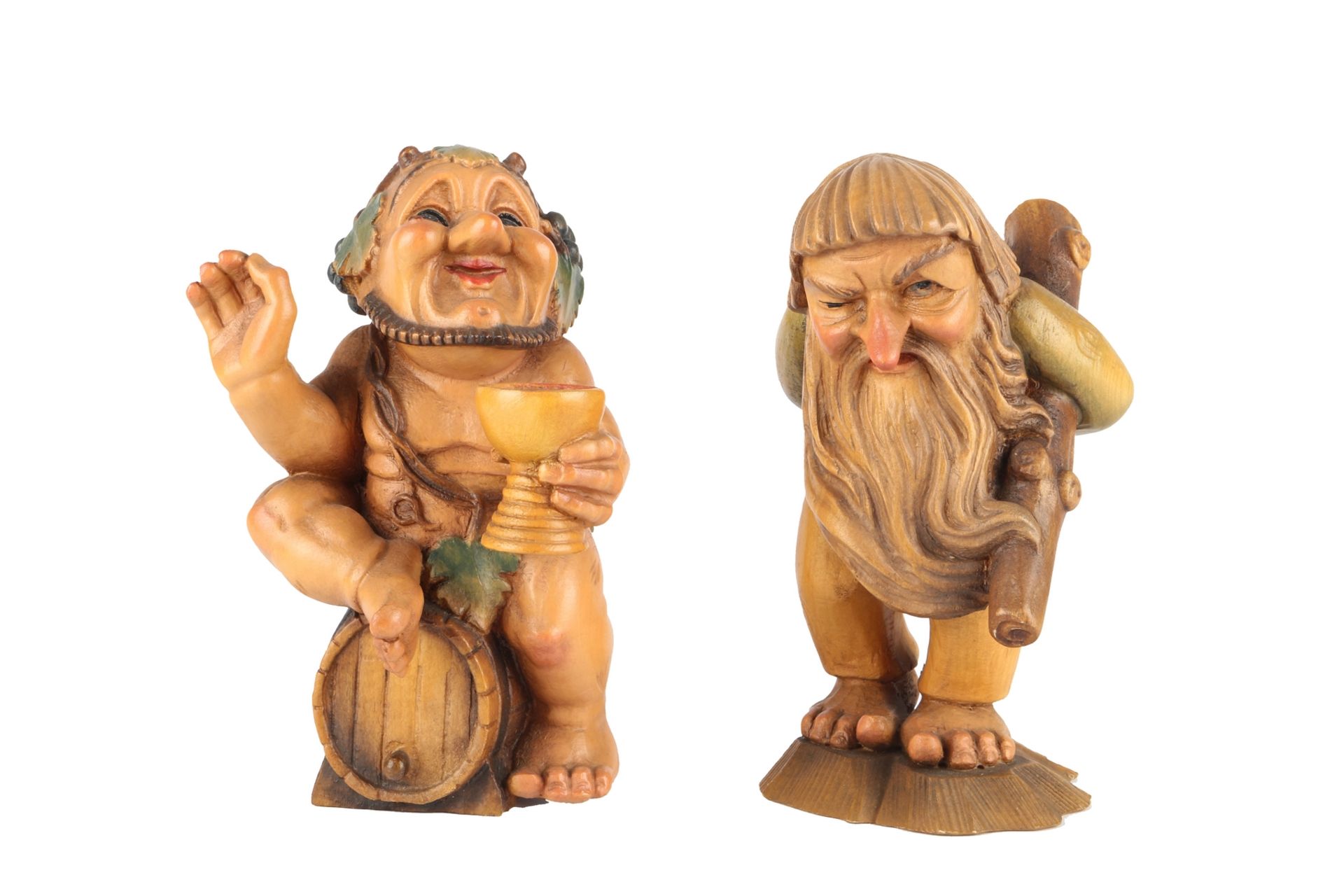 Anri Italy, 2 Holzfiguren, anri 2 wood carving sculpures,