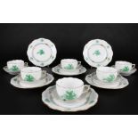 Herend Apponyi Vert - 6 Teegedecke, 6 tea cups,