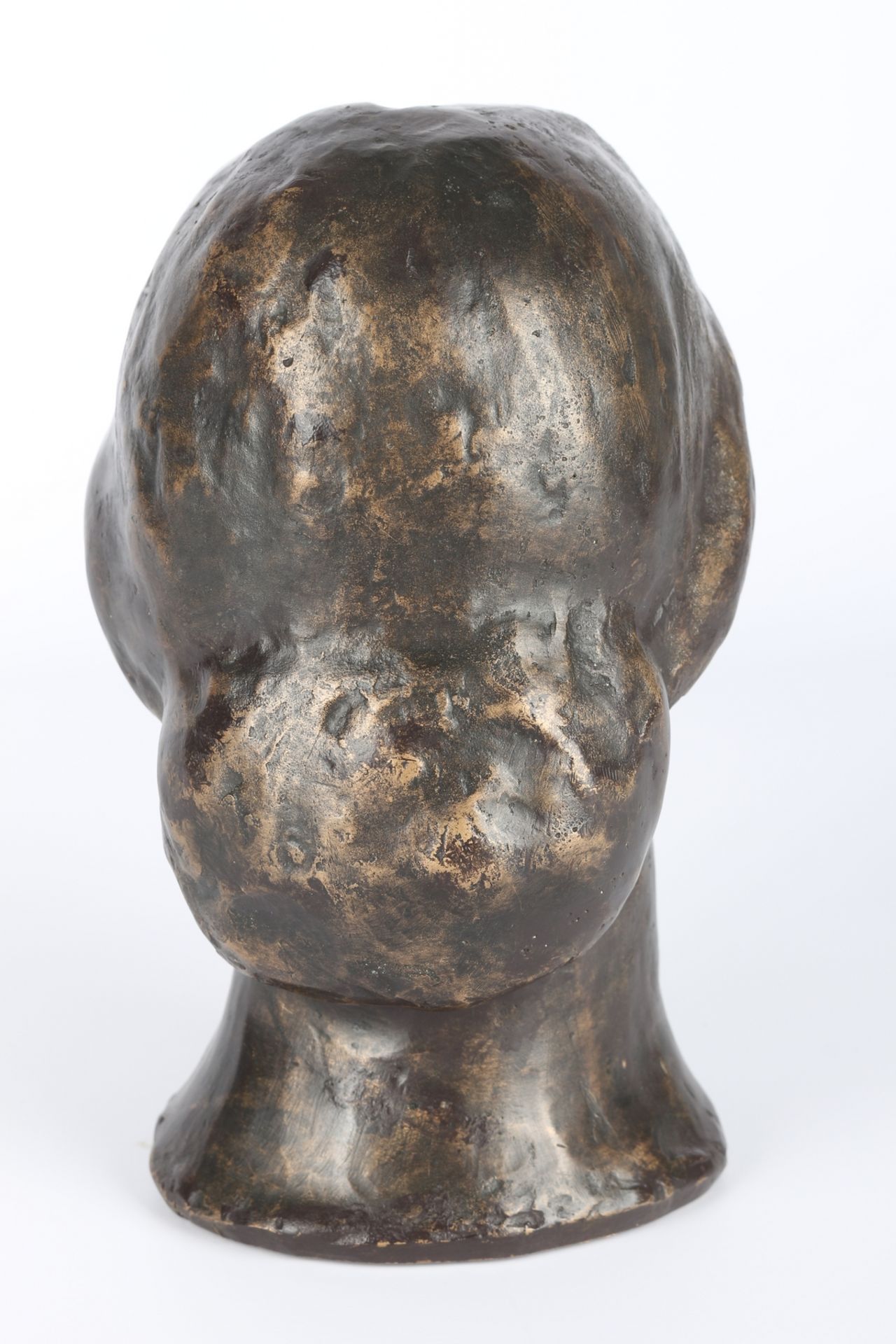 Bronze weilblicher Kopf, bronze female head, - Image 4 of 6