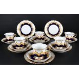 Meissen B-Form 6 Kaffeegedecke, coffee cups,