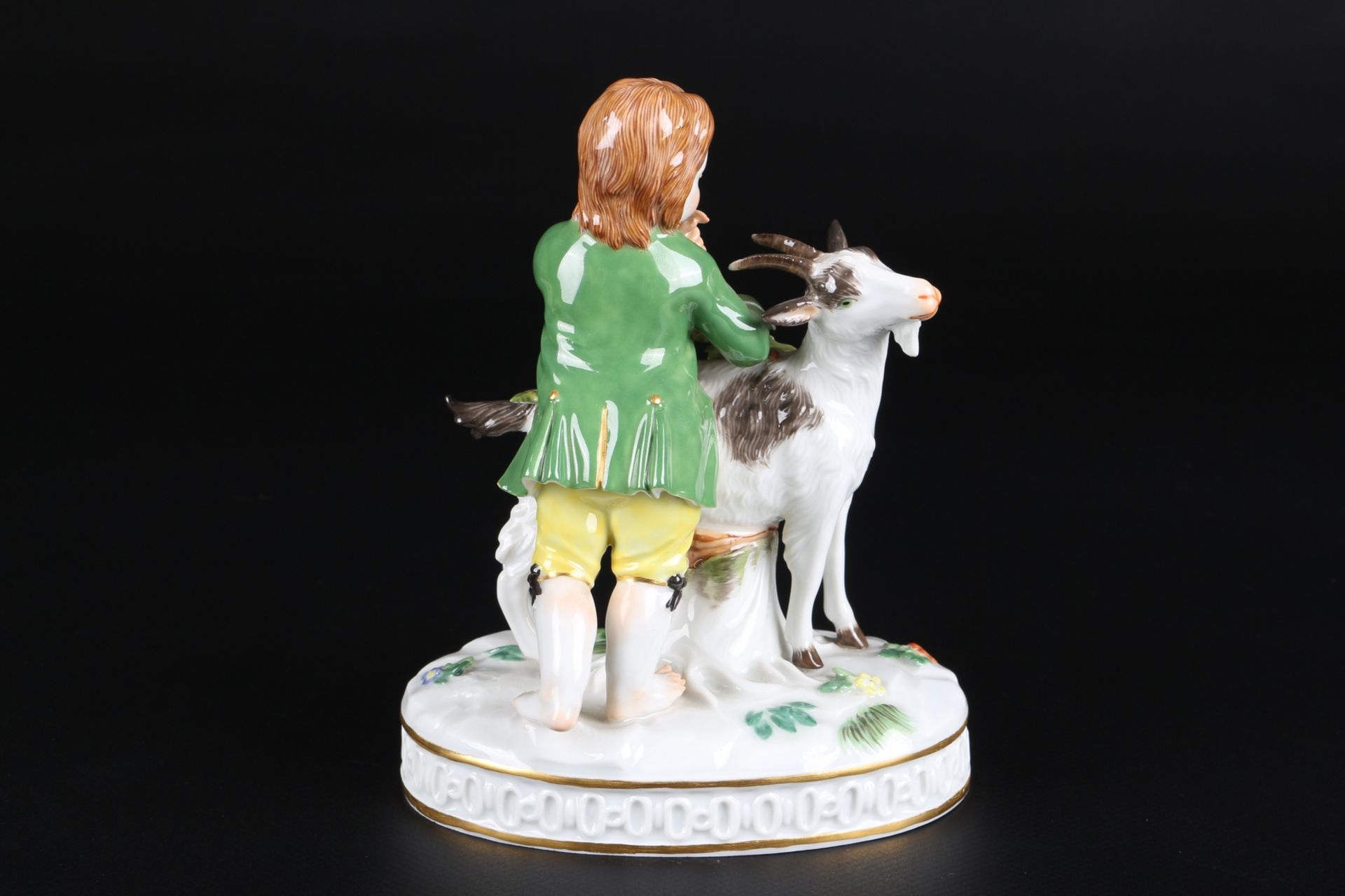 Meissen Knabe mit Ziege, boy with goat, - Image 3 of 5