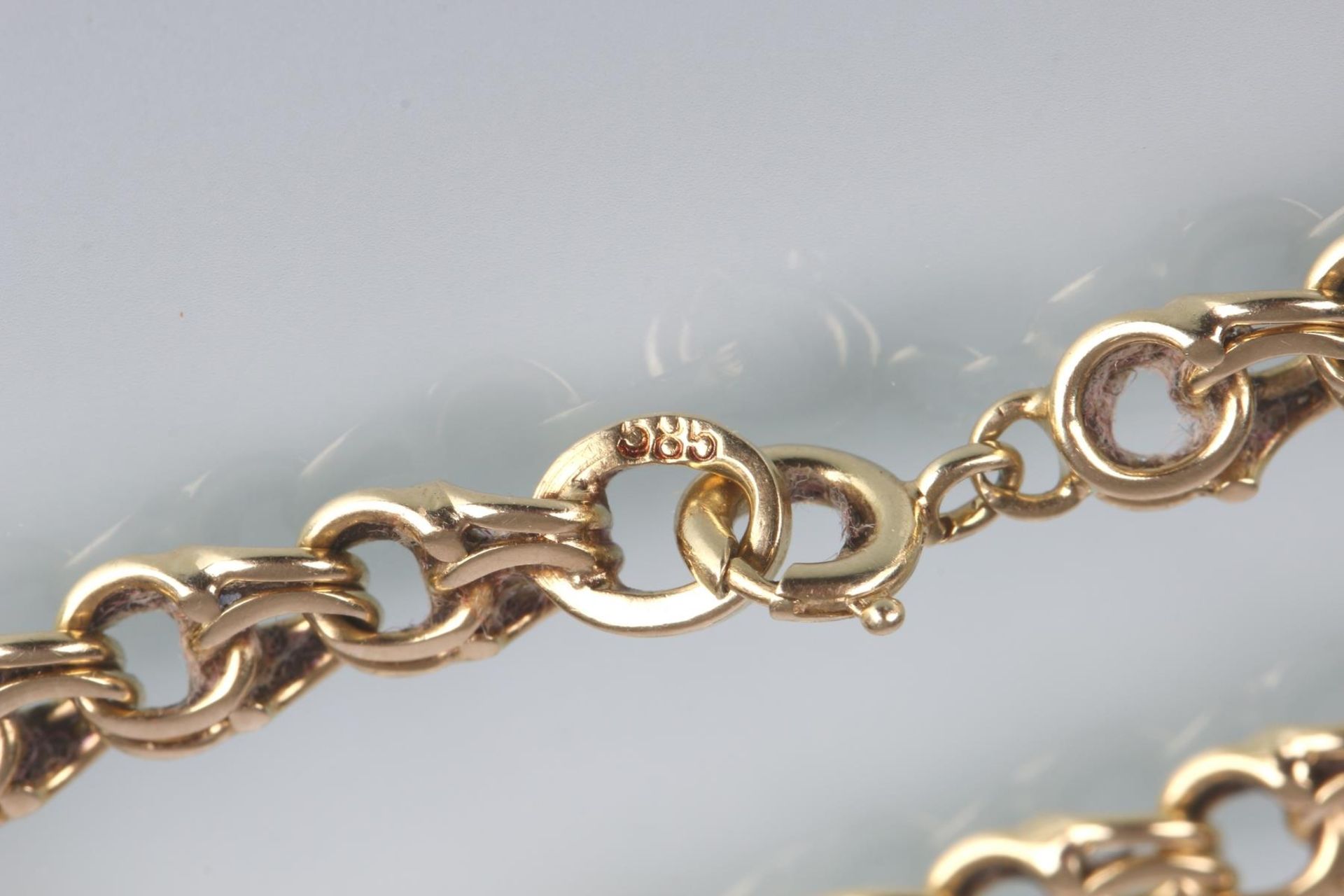 585 Gold 2 Armbänder / Armkettchen, gold bracelets, - Bild 5 aus 5