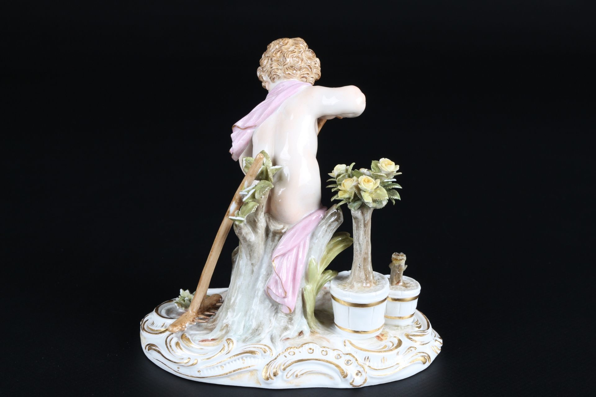 Meissen Allegorie der Erde - Gärtnerputte, allegory of earth gardener cupid, - Image 3 of 6