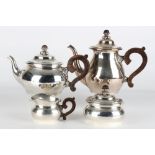 Bruckmann 835 Silber Kaffee- und Teeset, 835er silver coffee tea set,