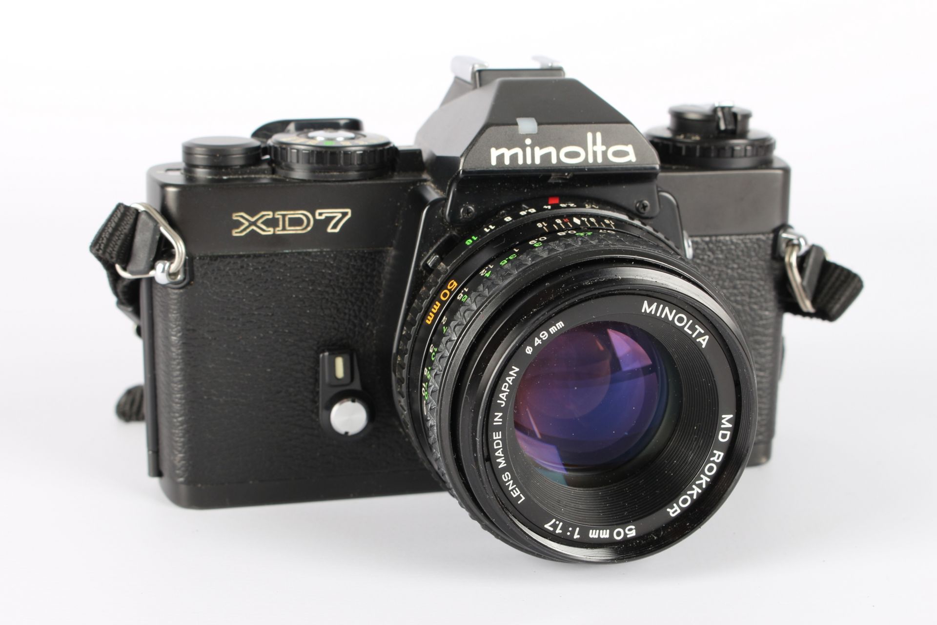 Minolta XD-7 mit 2 Objektiven und Aufsteckblitz, analog camera with 2 lenses, - Image 2 of 8