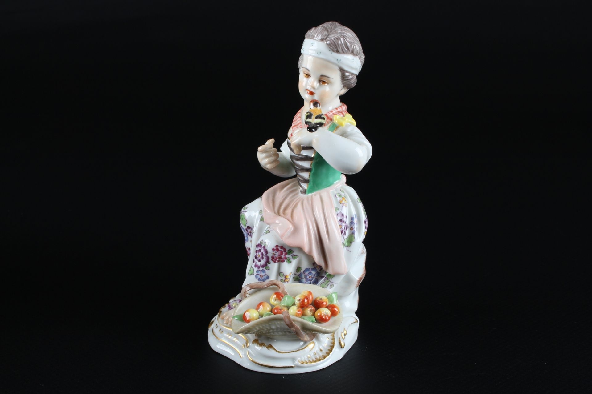 Meissen Gärtnerkind mit Vogel, gardeners child with bird, - Image 2 of 7