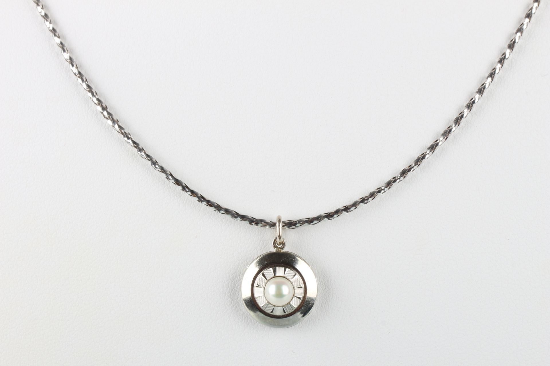585 Gold Kette mit Perlenanhänger, gold necklace with pearl pendant, - Bild 2 aus 6