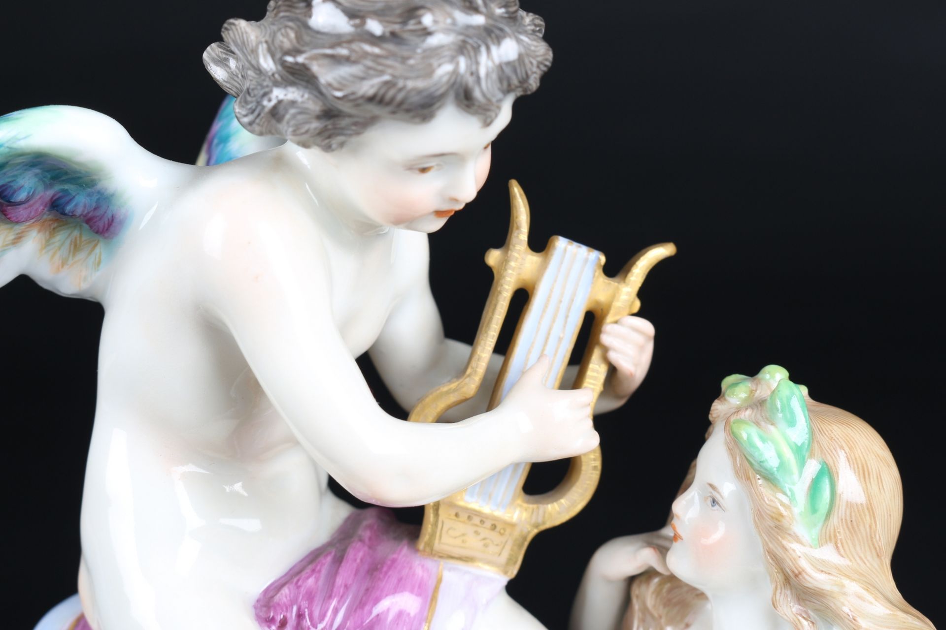 Meissen Figurengruppe Amor mit Nixe, Amor with mermaid, - Image 6 of 7