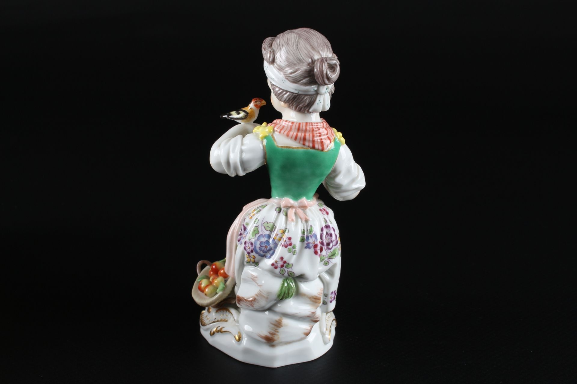 Meissen Gärtnerkind mit Vogel, gardeners child with bird, - Image 3 of 7